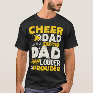 T-shirt Papa cheerleader de pom-pom girls Papa de pom-pom