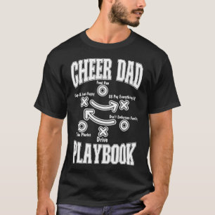 T-shirt Papa Cheerleader Drôle Livre de Stratégie Cheerlea