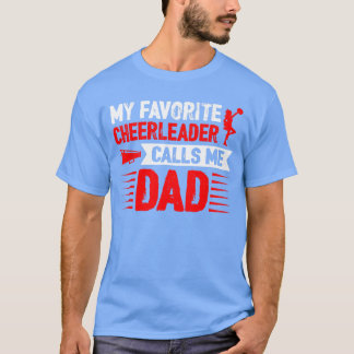 T-shirt Papa Cheerleader Rouge Famille Papa Cheerleader Éq