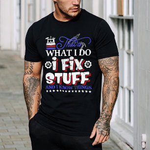 T-shirt Papa, Chemise Cadeau, Chemise Homme, Je répare les