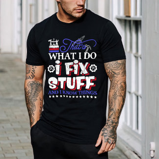 T-shirt Papa, Chemise Cadeau, Chemise Homme, Je répare les