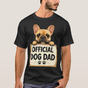 T-shirt Papa Chien Ce Père Race de Bulldog Français Art
