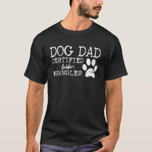 T-shirt Papa Chien Certifié Wrangler Doré Golden Retriever