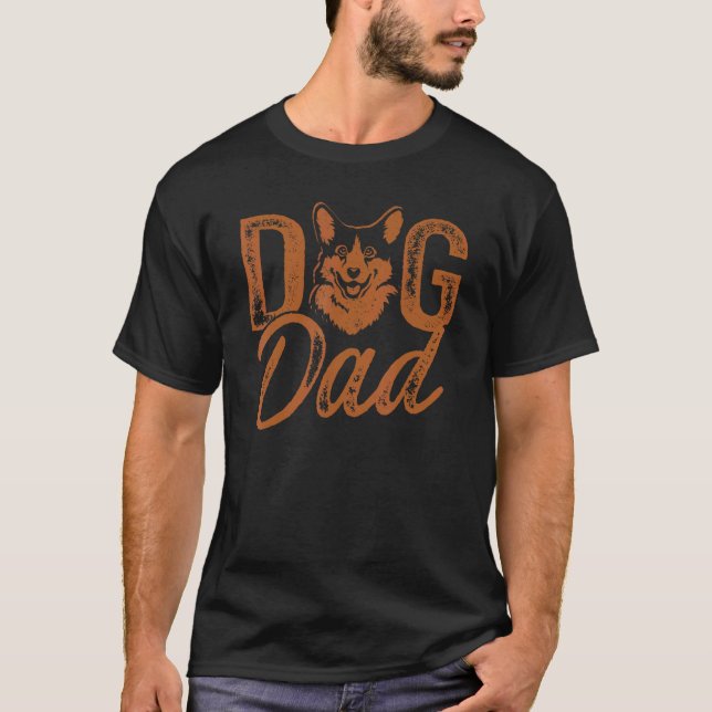 T-shirt Papa Chien Corgi (Devant)