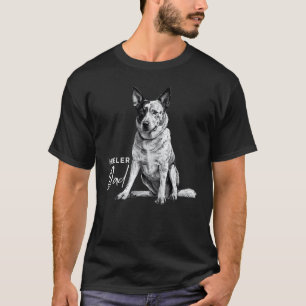 T-shirt Papa chien de bétail australien Blue Heeler Papa C