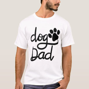 T-shirt Papa Chien Drôle Empreinte de Patte de Chien