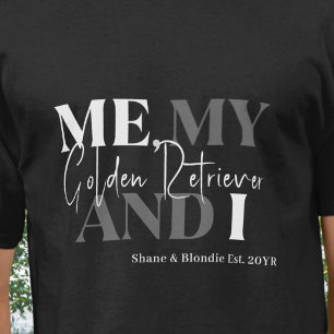 T-shirt Papa Chien Goldie a Créé une Typographie Drôle Uni