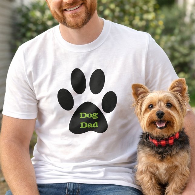 T-shirt Papa Chien Hommes Noirs (Créateur téléchargé)
