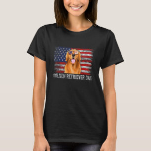 T-shirt Papa Chien Vintage Rétro Papa Retriever Doré Père