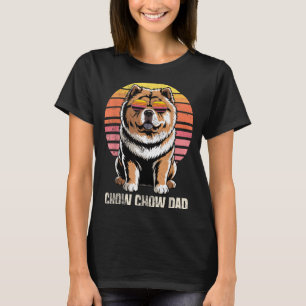 T-shirt Papa Chow Chow Rétro Cool Drôle Propriétaire De Ch