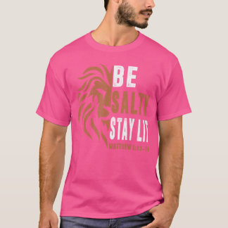 T-shirt Papa chrétien soyez salé restez lit hommes lion fo