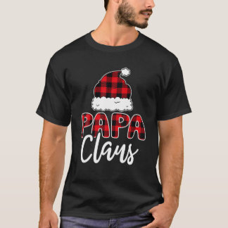 T-shirt Papa Claus Buffalo Plaid Christmas Matching Family