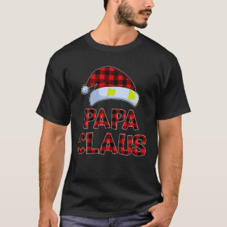 T-shirt Papa Claus Chemise Feux de Noël Pyjama Famille Ma