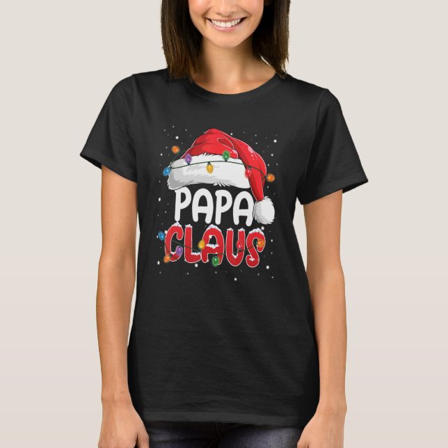 T-shirt Papa Claus Costume de Noël Famille Correspondance  (Devant)