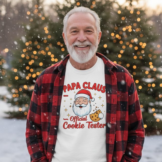 T-shirt Papa Claus – Official Cookie Tester | Funny Christ (Créateur téléchargé)