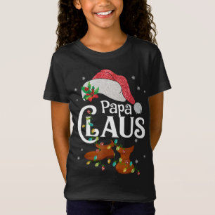 T-Shirt Papa Claus Pajama de Noël Famille Correspondant No