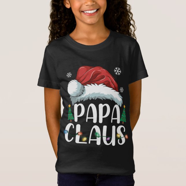 T-Shirt Papa Claus Père Noël Pyjama familial correspondant (Devant)
