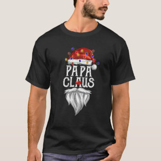 T-shirt Papa Claus Santa Hat Feux de Noël Best Papa Ev