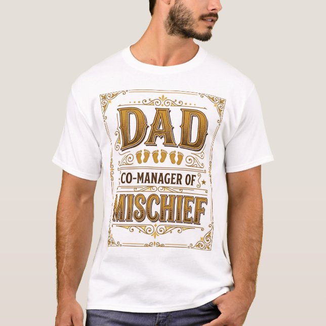 T-shirt Papa Co-gérant de la farce Conception de père drôl (Devant)
