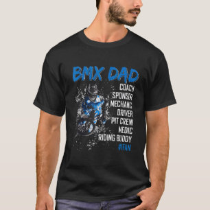 T-shirt Papa Coach Sponsor Mécanicien Conducteur Équipe de