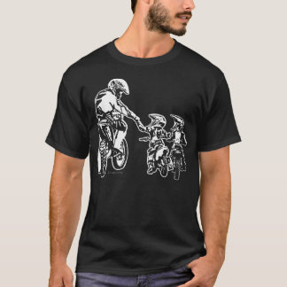 T-shirt Papa cool pilote de moto cross père fils