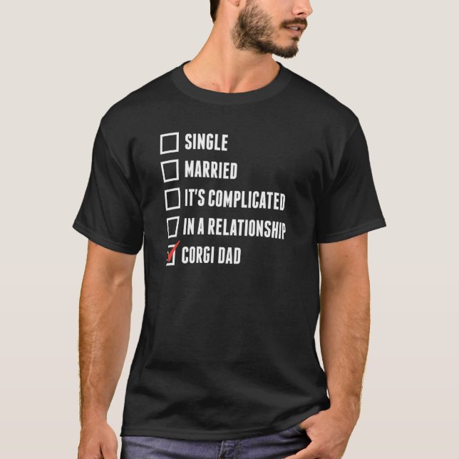 T-shirt Papa Corgi Chien Père (Devant)