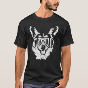 T-shirt Papa Corgi Rétro Propriétaire de Chien Animal de C