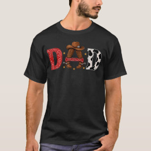 T-shirt Papa Cowboy Anniversaire Thème Rodéo Western