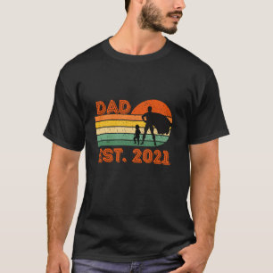 T-shirt Papa Créé 2021 Est Nouveau Papa Papa Papa Papa Pèr