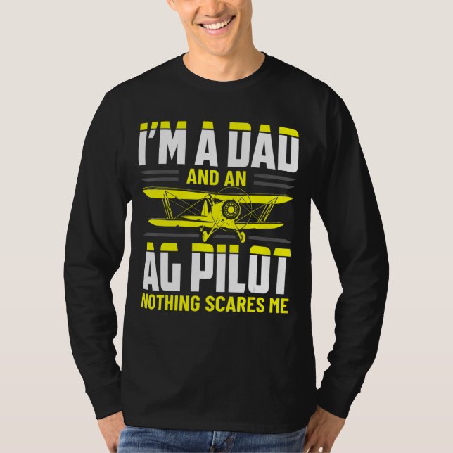 T-shirt Papa Crop Duster AG Pilote Appareils d'application (Devant)