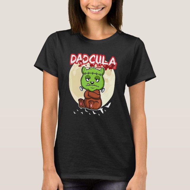 T-shirt Papa Dacula Dracula Vampire Papa Fête Halloween (Devant)