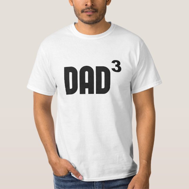 T-shirt Papa Dad3 cubé exponentiellement (Devant)