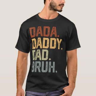 T-shirt Papa Dada Papa Rétro Drôle Cadeaux pour Papas