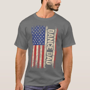 T-shirt Papa danseur de drapeau américain américain Danse