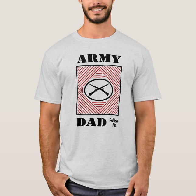 T-shirt Papa d'armée (suivez-moi) (Devant)
