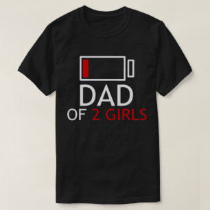 T-shirt papa de 2 filles fête des pères cadeau
