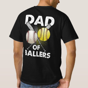 T-shirt Papa de Ballers Papa de Baseball et de Joueur de s