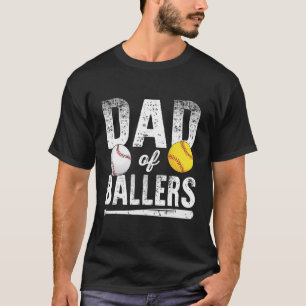 T-shirt Papa De Ballers Shirt Baseball Softball