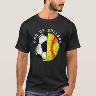 T-shirt Papa De Ballers Soccer Softball Papa