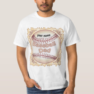 T-shirt Papa de baseball