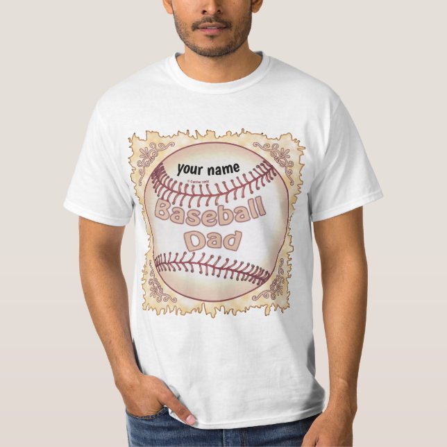 T-shirt Papa de baseball (Devant)