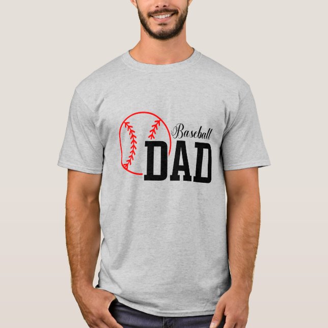 T-shirt Papa de baseball (Devant)
