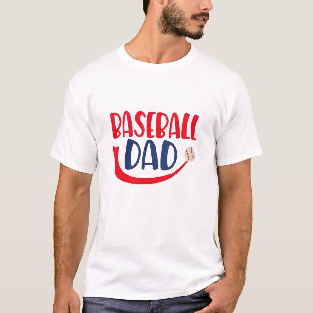 T-shirt Papa de baseball (Devant)
