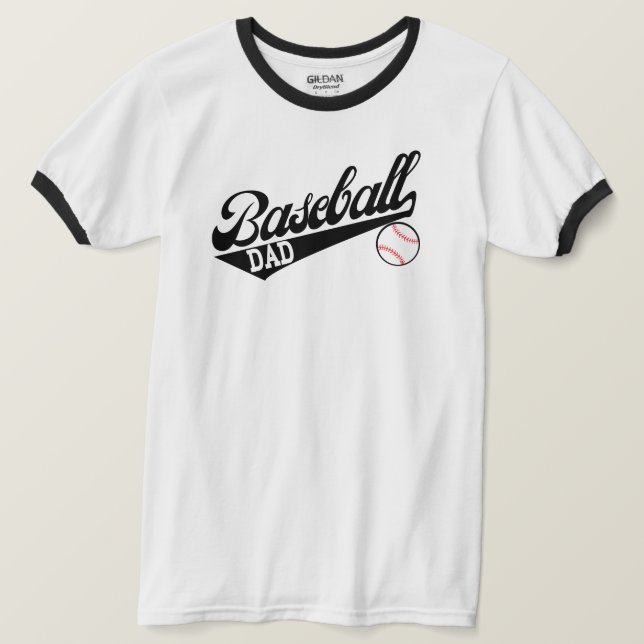 T-shirt Papa de baseball Chemise de baseball sur mesure Ca (Design devant)