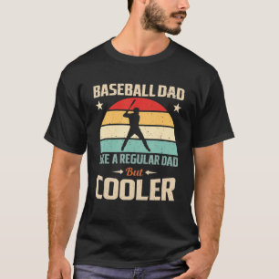 T-shirt Papa De Baseball Comme Un Père Régulier Mais Glaci