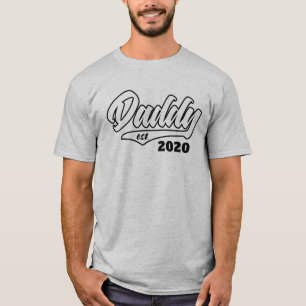 T-shirt Papa de baseball établi en année