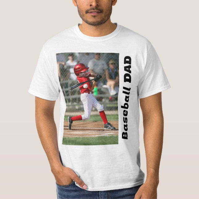 T-shirt papa de baseball personnalisé (Devant)