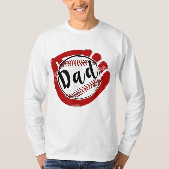 T-shirt Papa de baseball pour la mère de softball (Devant)