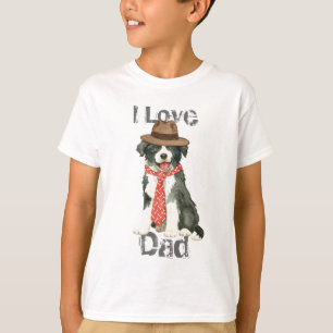 T-shirt Papa de border collie