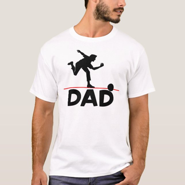 T-shirt Papa de bowling (Devant)